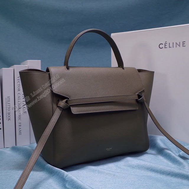 Celine女包 賽琳掌紋牛皮大號手提包 Celine belt bag鯰魚包 189103  slyd2034